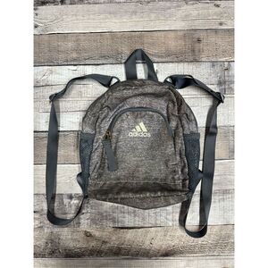 Adidas Unisex Linear 3 Mini Backpack Gray Sports Gym Athlete Workout Soccer